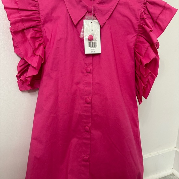 Crown and Ivy Ruffle Sleeve Dress - Picture 2 of 6